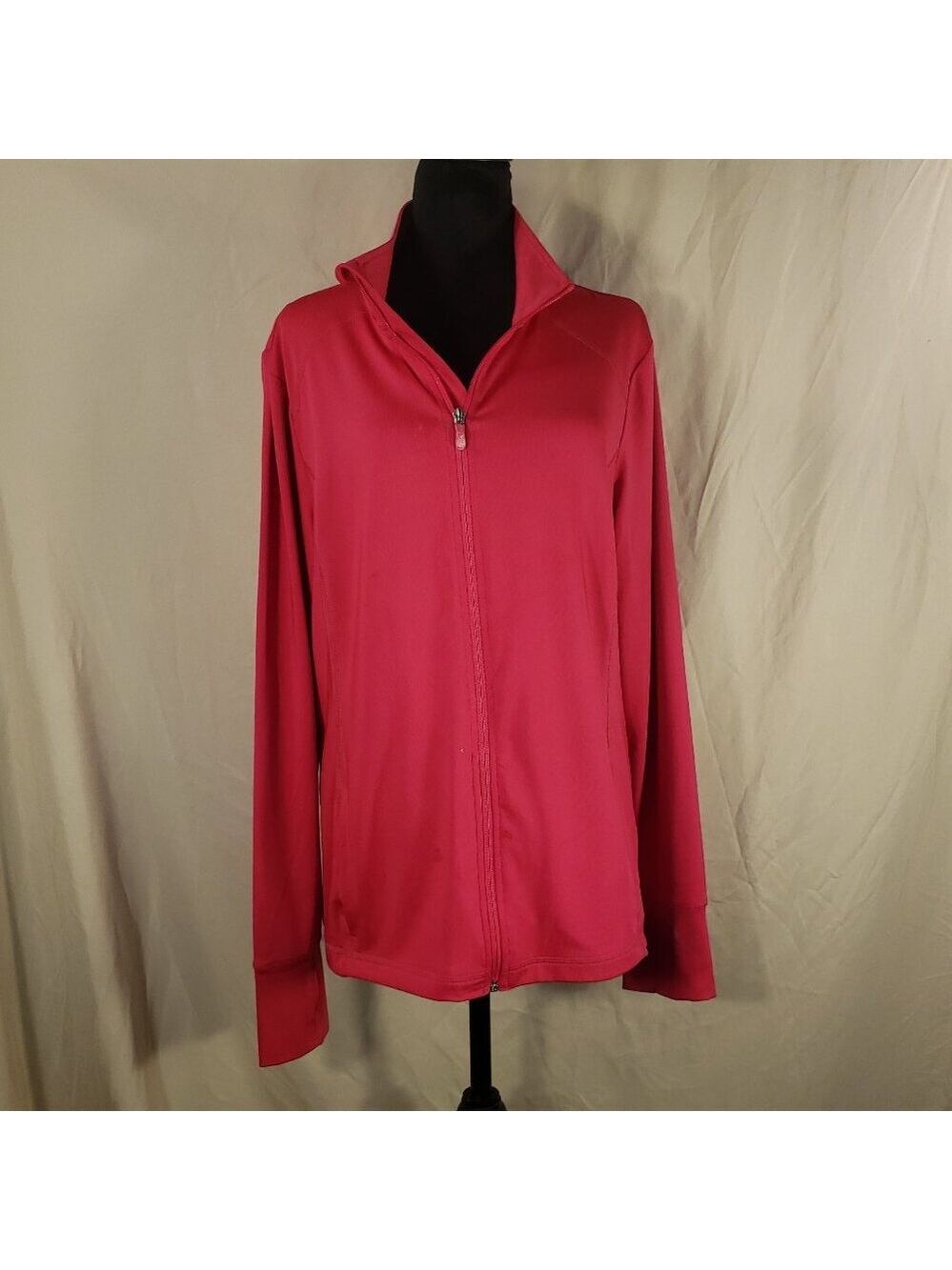 Women's Danskin NOW Semi-Fitted Warm-up Jacket in Fuchsia - XL